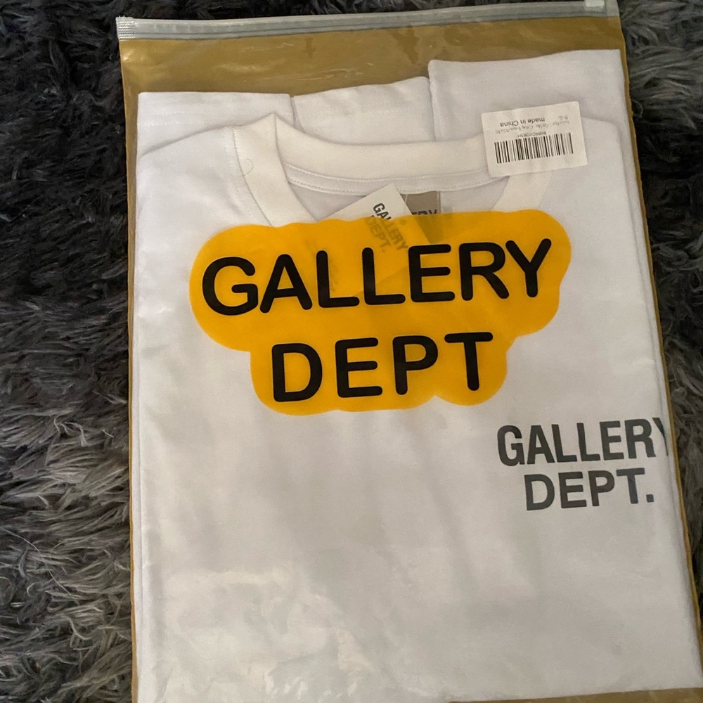 Gallery Dept White Tee Black Accents